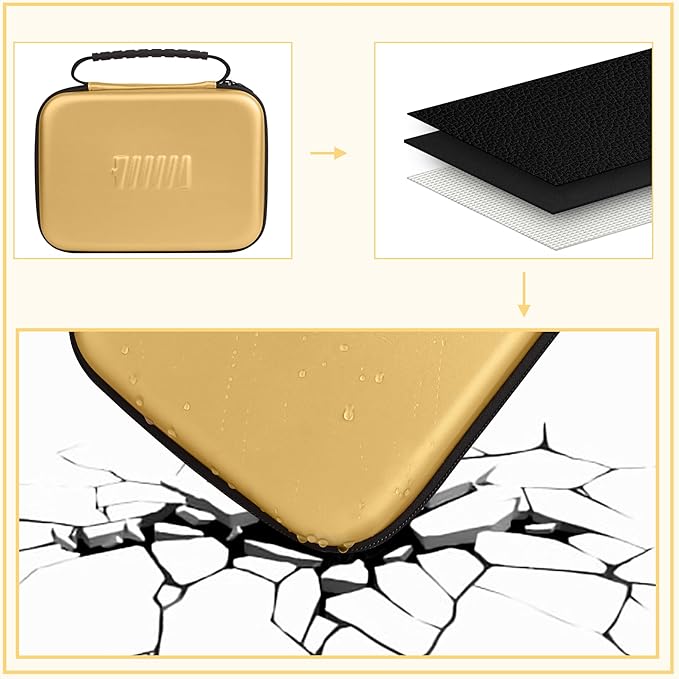 Battery Organizer Storage Case with Tester for AA AAA Button Battery Holder Carrying 3 Batteries Variety Pack 88 Batteries Zipper Mesh Bag (Batteries Not Included) (gold)