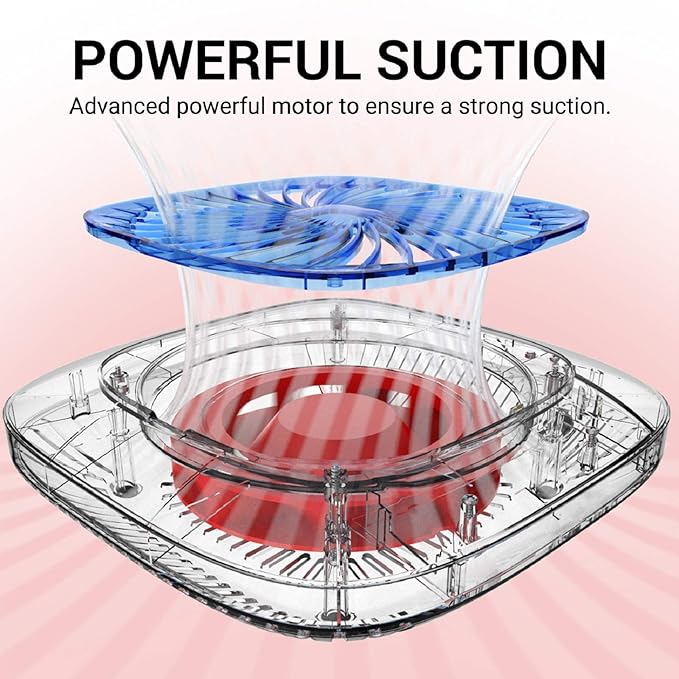 MelodySusie Nail Dust Collector with Reusable Filter, Powerful Nail Fan Vent Dust Collector Extractor Electric Dust Suction Machine for Acrylic Gel Nail Polishing, Low Noise, Nail Salon, Pink