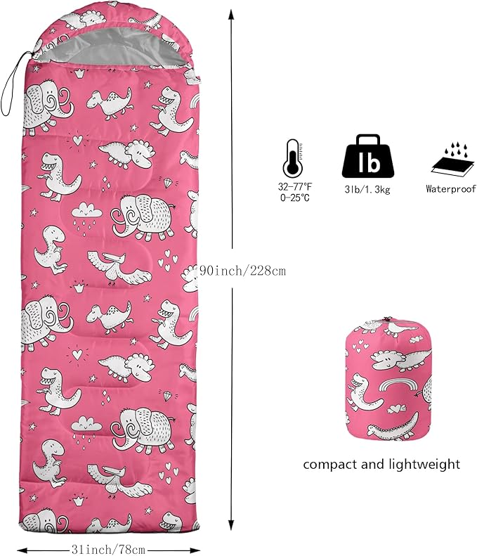 BSNTHO Camping Sleeping Bags,3 Season Warm & Cool Weather,Lightweight,Waterproof Sleeping Bags for Adults & Kids,Traveling,and Outdoors,Camping Gear Equipment