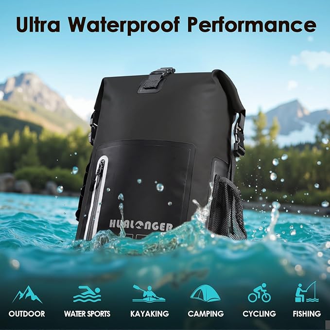 Dry Bag Backpack 20L/30L/40L- Roll Top Closure Bag - Heavy Duty Dry Bags Waterproof - Lightweight Durable Floating Dry Bag with IPX8 Waterproof Phone Case
