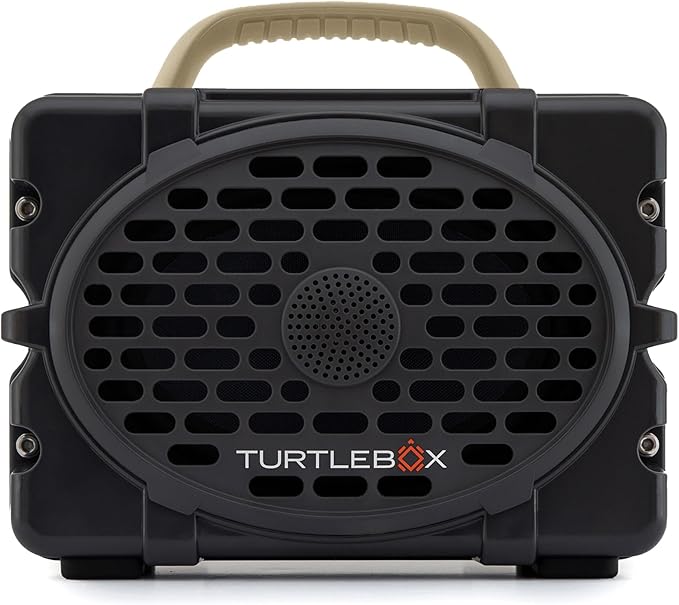 Turtlebox Original Gen 3: Portable Outdoor Bluetooth Speaker – Ultra-Loud (120dB), Waterproof (IP67), Rugged, Impact-Resistant, 3-Day Battery | Party Mode: Unlimited Pairing Stereo, Gray/Tan