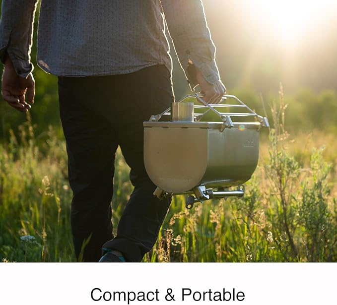 Winnerwell Woodlander Medium Tent Stove | Tiny Portable Wood Burning Stove for Tents, Shelters, and Camping | 800 Cubic Inch Firebox | Precision Stainless Steel Construction | Includes Chimney Pipe