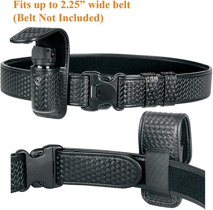 TAFTACFR Molded OC/Mace Spray Pouch, Top Flap Pepper Spray Holster OC/Mace Pepper Spray Black Pouch Hidden Snap(Small for MK3 and Large for MK4)