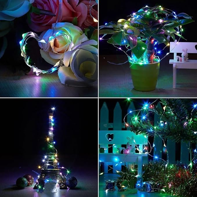 3 Pack USB Fairy Lights USB Powered String Lights Multi-Colored 2 Meters 20 lamp Beads Led Christmas Lights Fairy String Lights led Light String (Multi-Colored 2M)