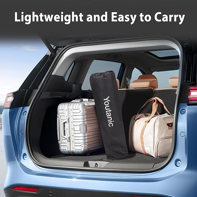 Oversized Camping Chair, Double Folding Loveseat Camping Couch with Pocket, Cup Holder and Carry Bag, Heavy Duty Portable Camping Chairs for Adults, Fishing, Sports, Trip, up to 660lbs, Black