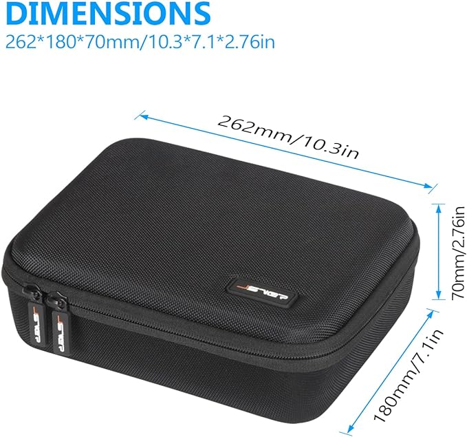 JSVER Hard Case for GoPro Cameras Carrying Case For Gopro Hero 13/12/11/10/9/8/7/AKASO EK7000/AKASO Brave 4 4K /Brave 7 LE/Brave 8/AKASO V50X /insta360 and Other Action Cameras
