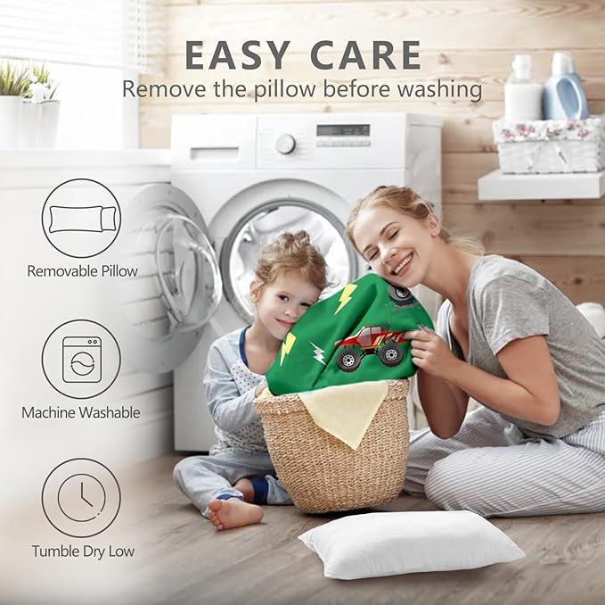 Primlect Toddler Nap Mat Extra Large Thickened 55''x35'', Soft Sleeping Bag with Detachable Minky Blanket and Pillow, Portable for Daycare, Preschool, Kindergarten, Travel, Boys and Girls