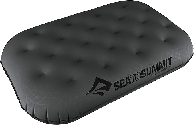 Sea to Summit Aeros Ultralight Inflatable Camping and Travel Pillow, Deluxe (22 x 14), Grey