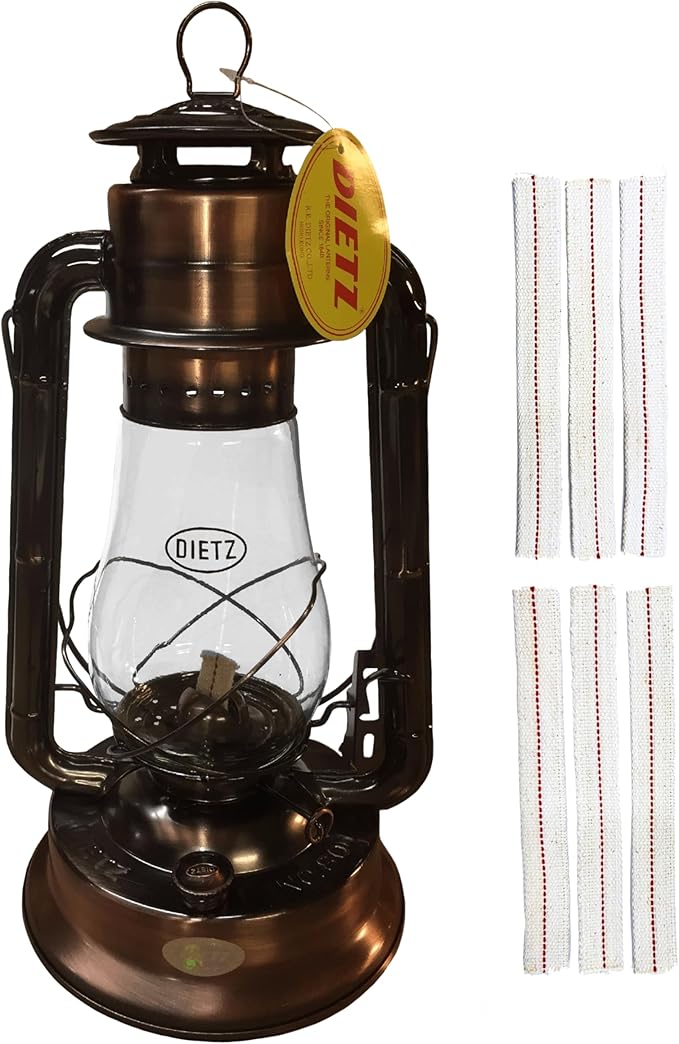 Light of Mine - Dietz #80 Blizzard Oil Lantern with 7/8" Replacement Wick Strips (Bronze)