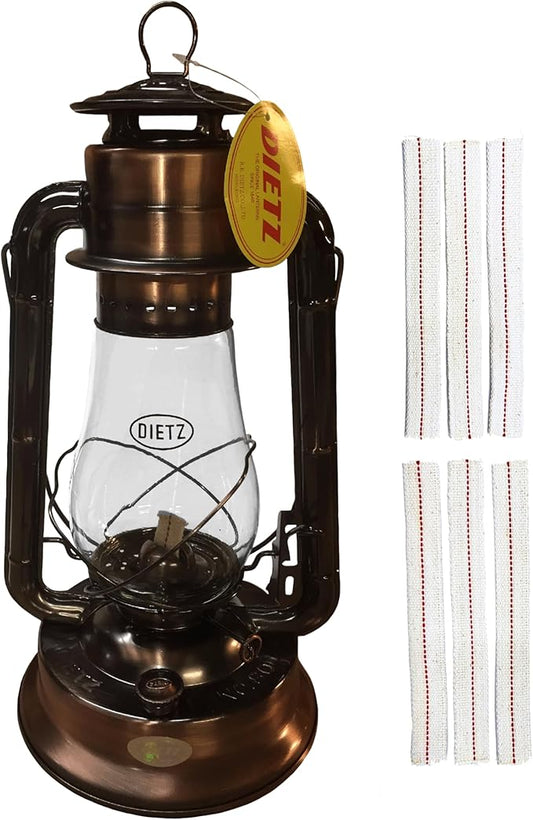Light of Mine - Dietz #80 Blizzard Oil Lantern with 7/8" Replacement Wick Strips (Bronze)