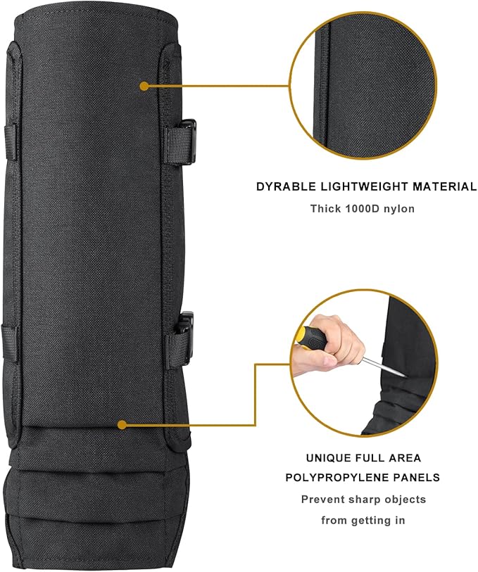 Snake Gaiters Leg Guards: Waterproof Snake Chaps for Hunting, Adjustable Leg Gaiter Snake Bite Protection for Lower Legs, Lightweight Flexible Design Snake Guards Fits Men & Women