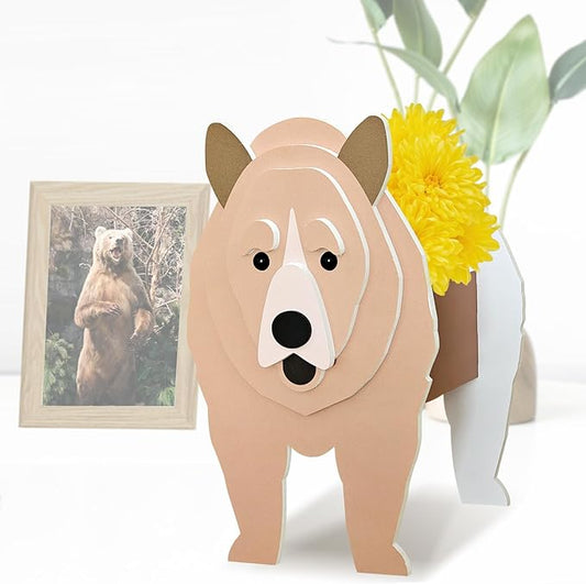 Brown Bear Black Labrador Planter, Pet Shape Garden Pots Plant Pots for Indoor/Outdoor Gardens Decoration, Cute, Surprise Gifts/Souvenirs for Pet Lovers