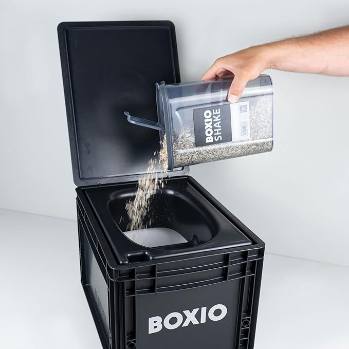 BOXIO Toilet - Portable Toilet, Camping Toilet, composting Toilet for car Camping, Boat or Camping. Mini Camping Toilet: 14,7" x 11,8" x 11,0" Made in Germany.