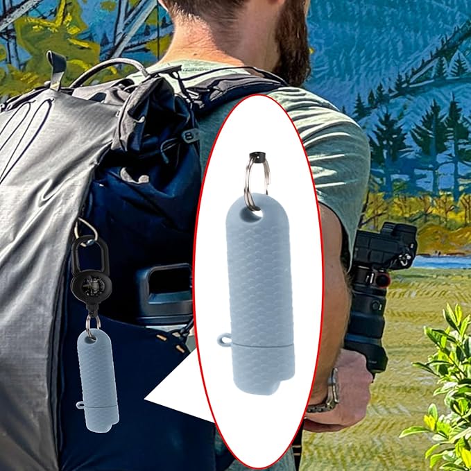 Waterproof Lighter Case Cover Holder for BIC Regular Lighters Sleeve Type J6 Outdoor Survival Multipurpose Seal Lighter Pouchfor Hiking and Camping (Light Blue, 2)