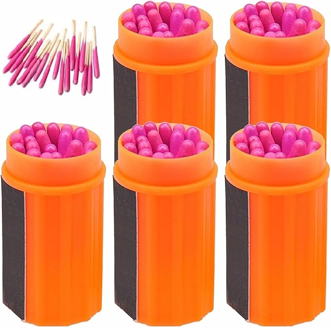 Waterproof Matches Survival Kit,Stormproof Matches with Case,20pcs Stormproof Fire Starter,20 pcs/Barrel Matches,Emergencys Fire Starter Matches for Hiking Camping Outdoor Surviva