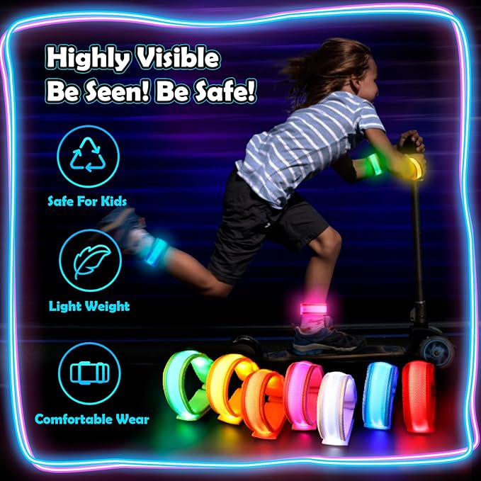 14/7 PCS LED Glow Bracelets, LED Light Up Bracelets for Kids Adults,Glow in The Dark Party Favors Supplies for Night Events, Concerts Rave Sports Accessories...
