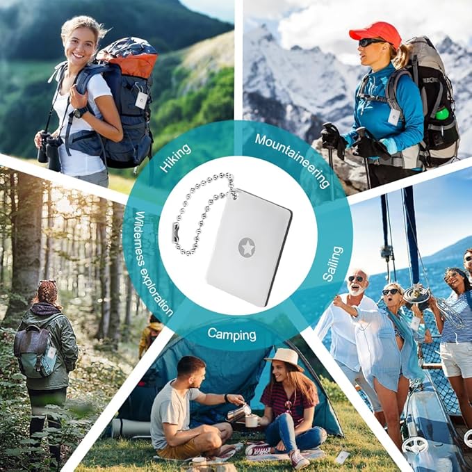 Military Grade Survival Signal Mirror, 2Pcs Heliograph Rescue Signaling Mirror for Hiking, Boating, Camping & Emergency