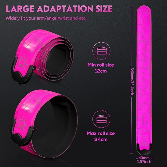 Simket LED Armband Rechargeable for Running(2 Pack), Running Lights for Runners, Running Lights, High Visibility Reflective Running Gear Adjustable Light Up Arm Bands for Men Women Kids