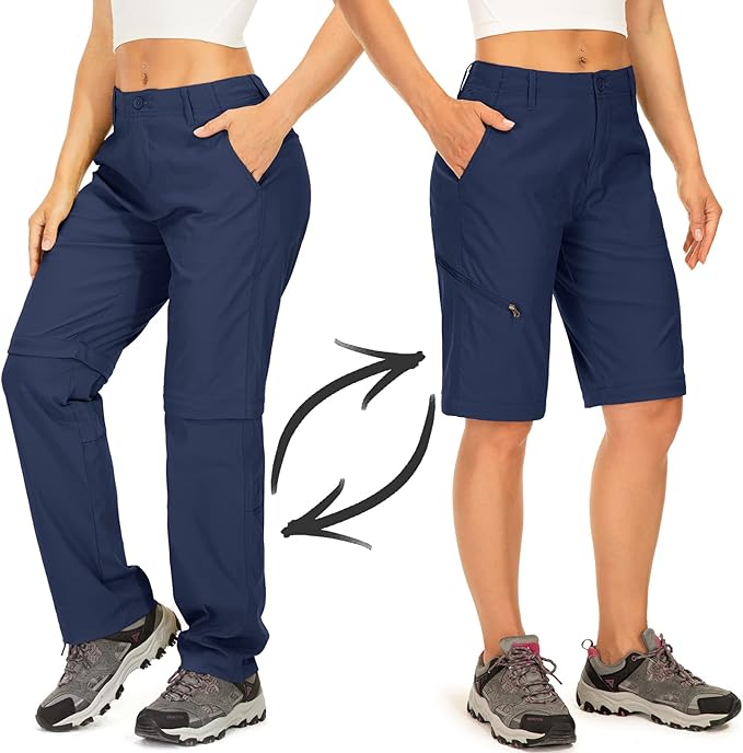 Women's Hiking Pants Convertible Zip Off Lightweight Quick Dry Outdoor Travel Camping Safari fising Pants