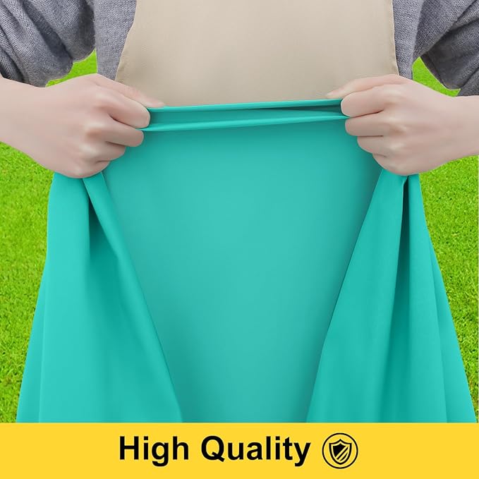 Smiry Picnic Table Cover with Bench Covers, Waterproof Elastic Fitted Polyester Tablecloths for 6 Ft Rectangle Tables, Washable Windproof Tablecloth for Camping, RV & Outdoor (Teal, 30x72 Inches)