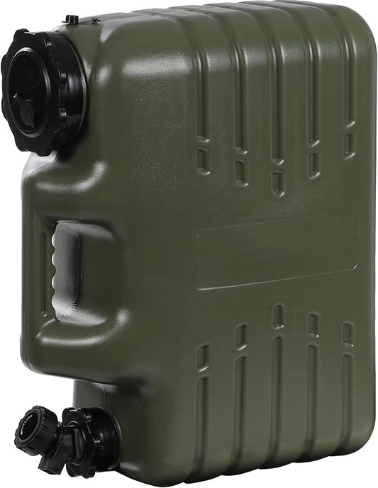 RedSwing 4 Gallon/15L Thickened Water Jug, Camping Water Container, Truly No Leakage Water Storage with Spigot, Large Military Water Tank,BPA Free Portable Overlanding Gear for Outdoors,Hiking,Green