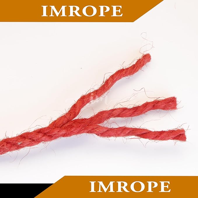 4mm x 500 Feet Red Jute Rope, Twine for Gardening Tomato Climbing Plant Tie Floristry Crafts Gift Wrapping Packing Decor