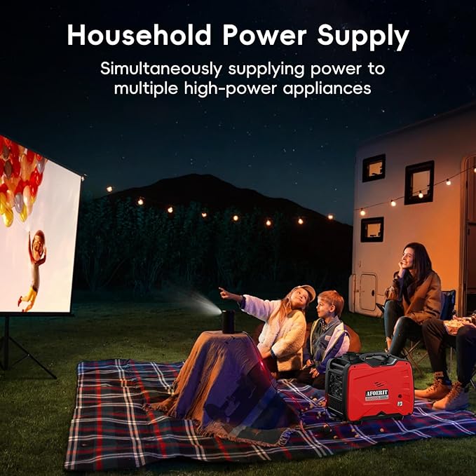 3500 Watt Inverter Generator Portable, Quiet and Lightweight Gas Generaror for Camping, Power Equipment Fuel RV Ready