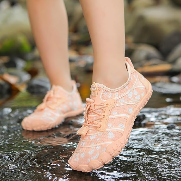 UBFEN Water Shoes for Kids Boys Girls Aqua Socks Barefoot Beach Sports Swim Pool Quick Dry Lightweight Toddler Little Big Kid