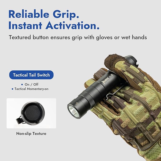 WUBEN L3 Flashlights High Lumens, 3000 Lumens Flash Light Bright Flashlight Rechargeable, Dual-Way USB C Charging 7 Mode, IP68 Handheld Flashlight for Tactical/Outdoor, Tool Gifts for Men