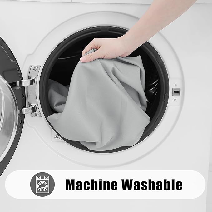 Smiry 2 Pack Rectangle Picnic Table Cloth, Waterproof Elastic Fitted Tablecloths, Washable Polyester Rectangular Patio Table Cover for Camping, Indoor and Outdoor (Light Grey, 30"x48")