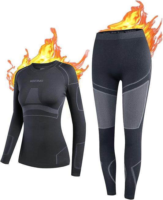 NOOYME Thermal Underwear Base Layer for Women, Long Johns for Cold Weather