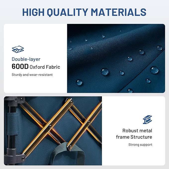 TIMBER RIDGE Collapsible Wagon Cart with Brakes, 200L Large Capacity Compact Portable Easy to Carry Folding Wagon, Utility Grocery Cart for Camping, Gardening, Shopping