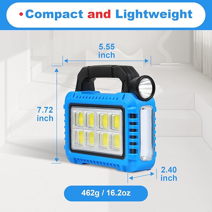 Lantern Camping Essentials Accessories Gear Solar Lights, LED Flashlight for Power Outages, Rechargeable Tent Lights for Emergency, Hurricane, Survival Kits, Operated Lamp
