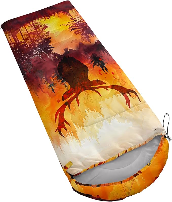 AILONEN Blue Glowing Basketball Sleeping Bag for Kids Boys,Warm and Cool Weather,Lightweight,Waterproof Backpacking,City Theme Ball Sports Sleeping Bag for Camping