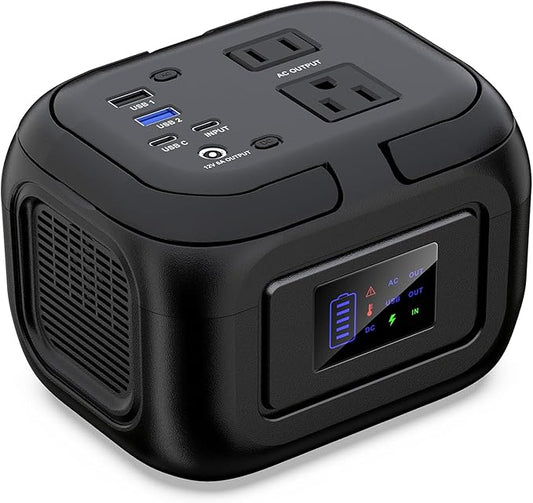 SinKeu 120W Peak Portable Power Station 97Wh Camping Lithium Battery Portable Generator with 110V AC Outlet, USB-C/USB QC3.0, DC Output, Fast Charging Power Bank for Home Backup Outdoor Emergency