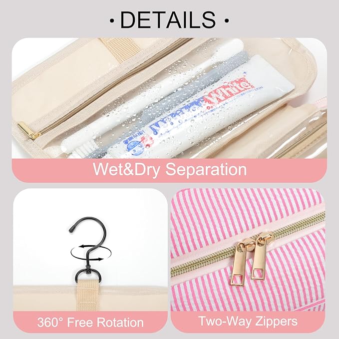 TOPEAST Travel Toiletry Bag for Women - Hanging Toiletry Bag, Personalized Initial Toiletry Bags for Traveling Women, Portable Travel Toiletry Bag for Toiletries, Cosmetics - Letter H, Blue