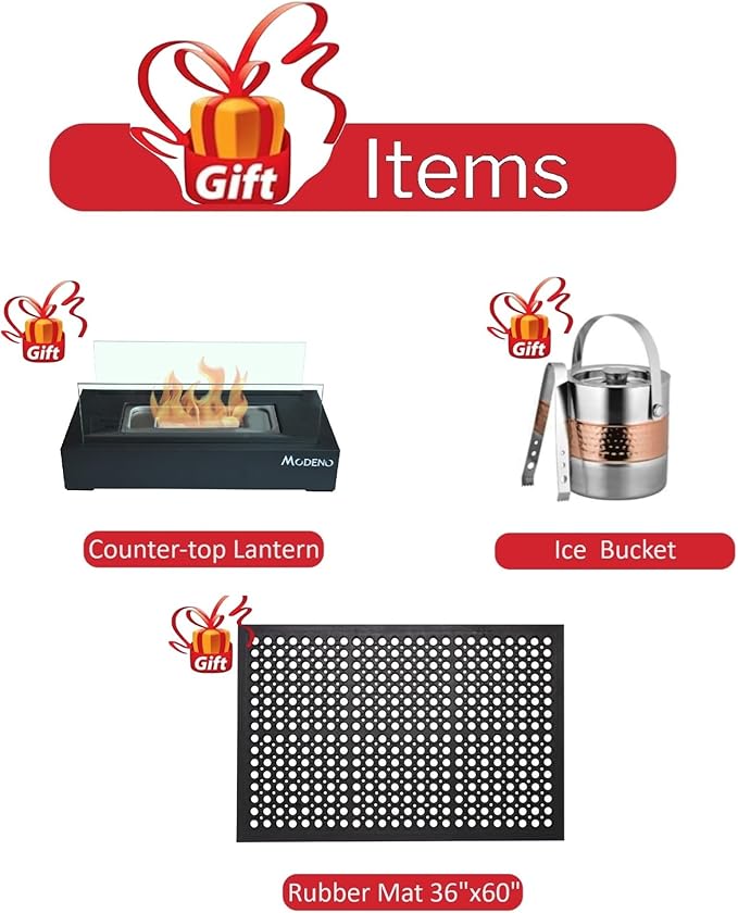 Elementi | Bundle Hampton Gas Fire Pit Cast Concrete 56" Rectangular Fire Table, Outdoor Fire Pit Electronic Ignition | Canvas Cover, Lava Rock Included | Light Gray (Propane Gas)