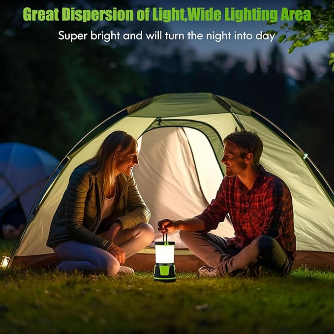 Rechargeable Camping Lantern 3000 Lumens – LED Flashlight with 5 Modes, IP54 Waterproof, 7500mAh Battery, Portable Bright Light for Power Outages, Emergencies, Hurricanes & Hiking