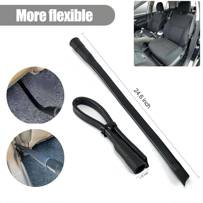 12-Piece 1 1/4 Inch Shop Vac Attachments Cleaning Kit With Dryer Lint Vac Attachment/Round Vacuum Brush/Flexible Crevice Tool (Hose Adapters for 1 1/4" to 2 1/2"Hoses)