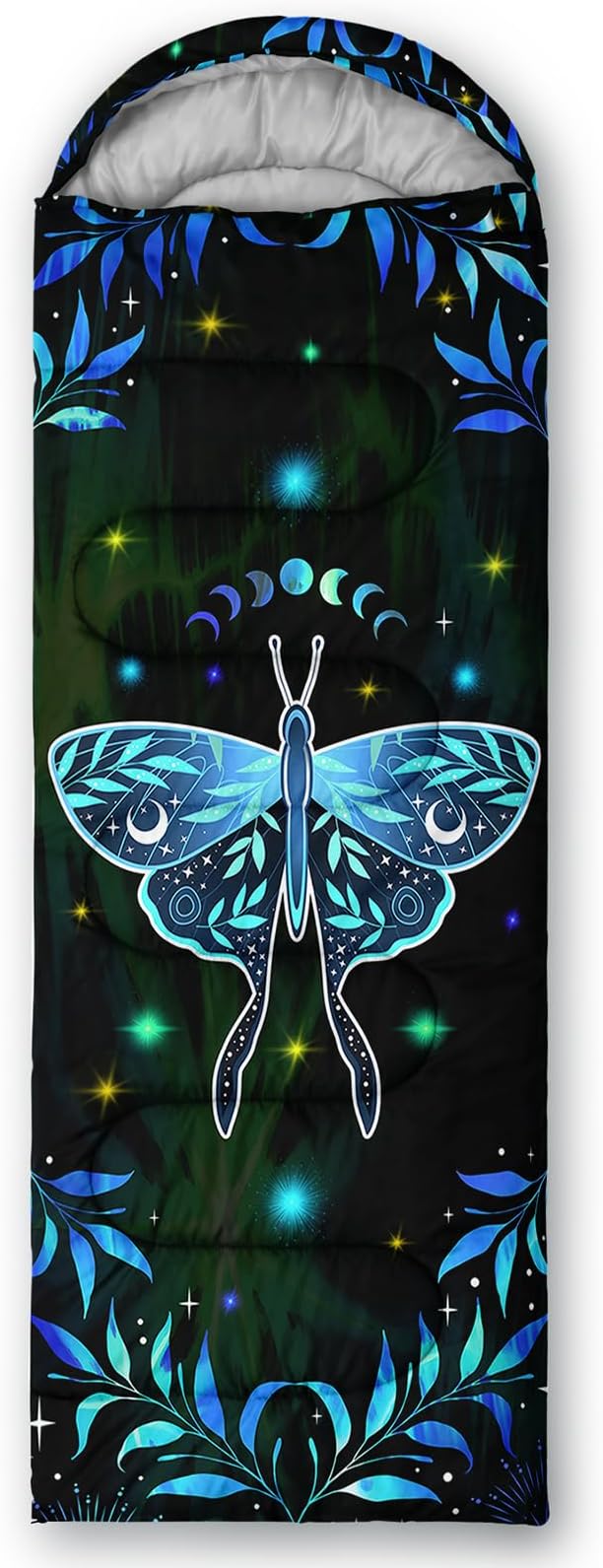 AILONEN Pink Lovely Rabbit Sleeping Bag for Girls Kids Adults,Warm and Cool Weather,Lightweight,Waterproof Backpacking,Cartoon Flowers Printed Bunny Sleeping Bag for Camping