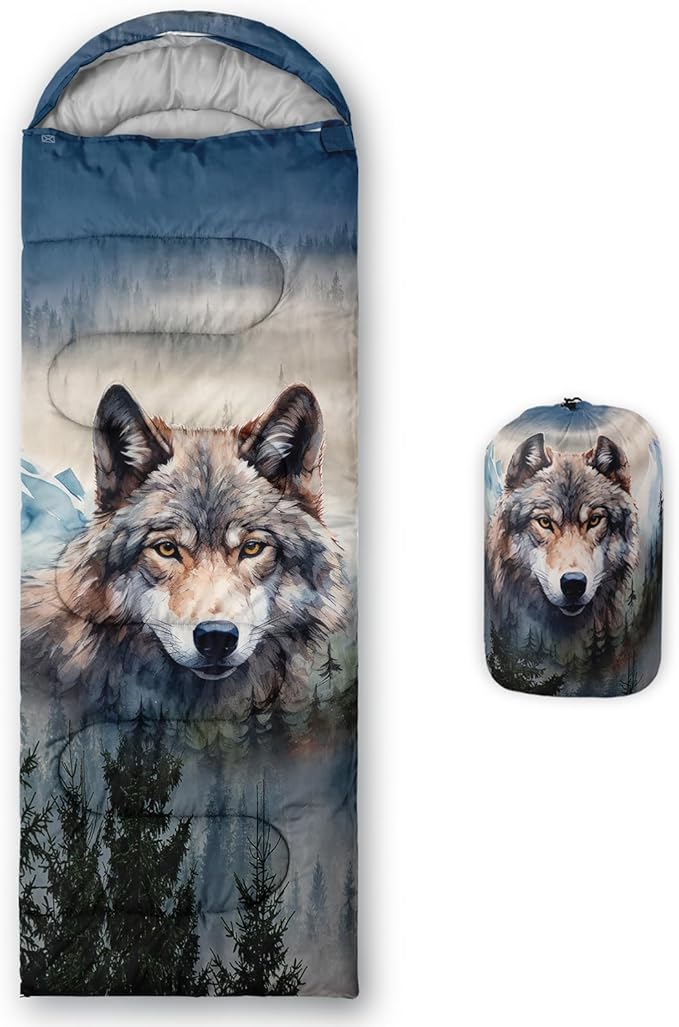 Sleeping Bags for Adults and Kids Backpacking Camping Sleeping Bags for Girls and Boys Lightweight Waterproof Cold/Warm Sleeping Bag for Season Camping Essentials Outdoor Travel with Compression Bags