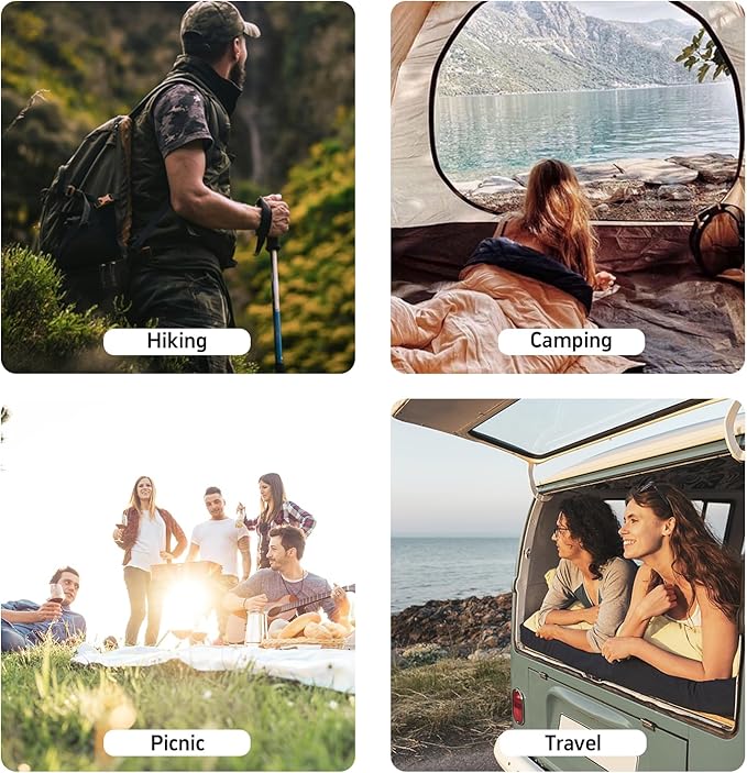 Camping Sleeping Pad & Pillow Set - Mummy Style, Inflates in 30 Seconds, Ultralight and Waterproof and wear-Resistant, Suitable.Camping Mattress for Camping, Backpacking. (Green)