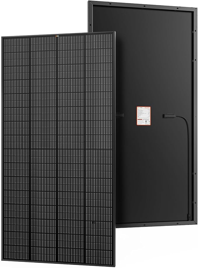 RICH SOLAR 250 Watt 24 Volt 16BB Cell Monocrystalline Solar Panel High Efficiency UL Certified Solar Module for RV Trailer Camper Marine Off-Grid All Black