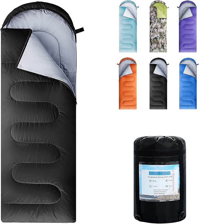Sleeping Bags for Adults,Kids & Girls-Warm & Cold Weather Lightweight Waterproof Sleeping Bag Backpack with Compact Bag,Great for 3-4 Seasons Hiking,Camping and Outdoor
