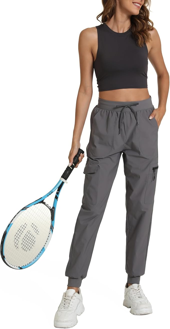 Women's Lightweight Cargo Pants with Pockets Stretchy Quick Dry Hiking Pants for Travel Casual Outdoor