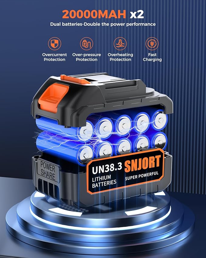 Leaf Blower Cordless with Battery and Charger,500,000 RPM,Extended Nozzle,Lightweight Handheld Design,Blower for Patio Cleaning,car Blowing Water,Blowing Leaves and Dust（Citrus Orange）