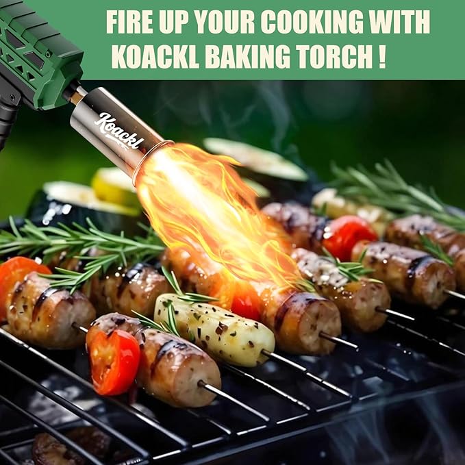 Propane Torch Gun | Adjustable Flame Thrower Gun | Gas Welding Kits Cooking Torch for BBQ, Searing Steak, Welding, Campfire & Charcoal (Propane Tank Not Included)