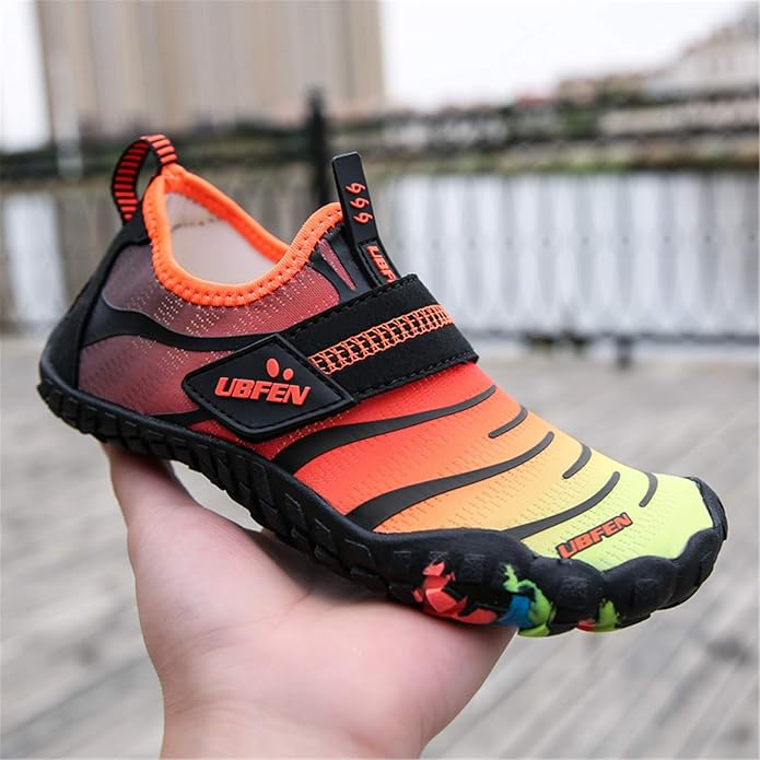 UBFEN Water Shoes for Kids Boys Girls Aqua Socks Barefoot Beach Sports Swim Pool Quick Dry Lightweight Toddler Little Big Kid