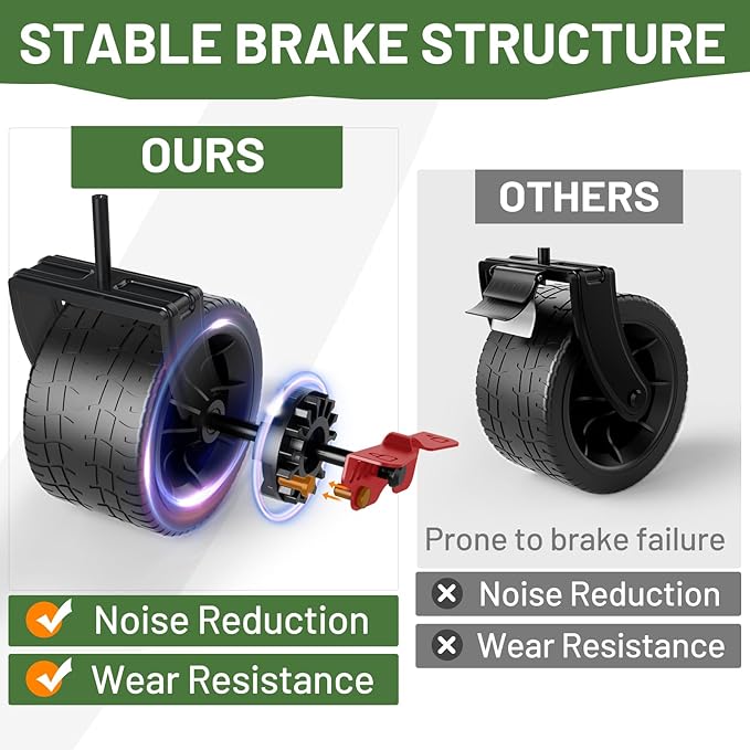 TIMBER RIDGE 600L Beast Wagon 26" W Extra Wide All Terrain Folding w/Big Wheels, Cargo Net & Tailgate, 26" W and 55" L, Capacity and 400lbs Heavy Duty Collapsible Portable Cart, Grey