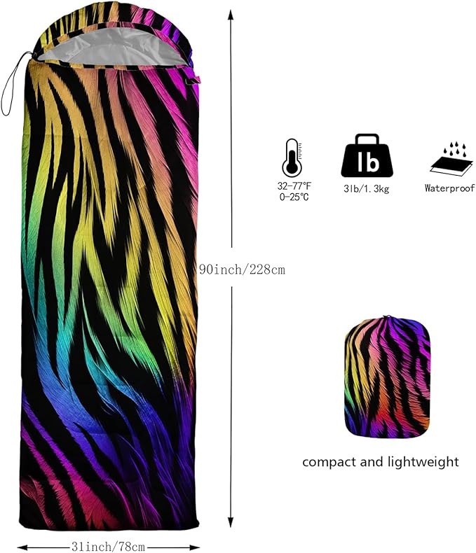 Print sleeping bag,sleeping bags,Outdoor Camping Sleeping Bag，Suitable For Children Boys And Girls Portable,Waterproof,Compact And Lightweight,Great For Outdoor Camping,Backpacking And Hiking